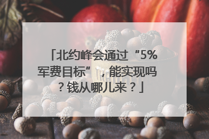 北约峰会通过“5%军费目标”，能实现吗？钱从哪儿来？